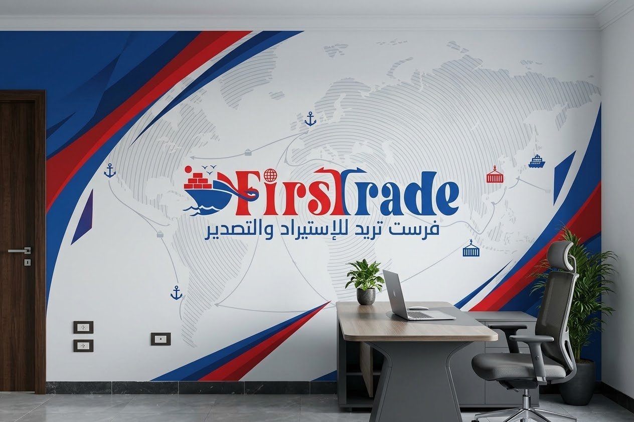 FIRST TRADE Case Study - Logo and Visual Identity - Import Export 10th of Ramadan