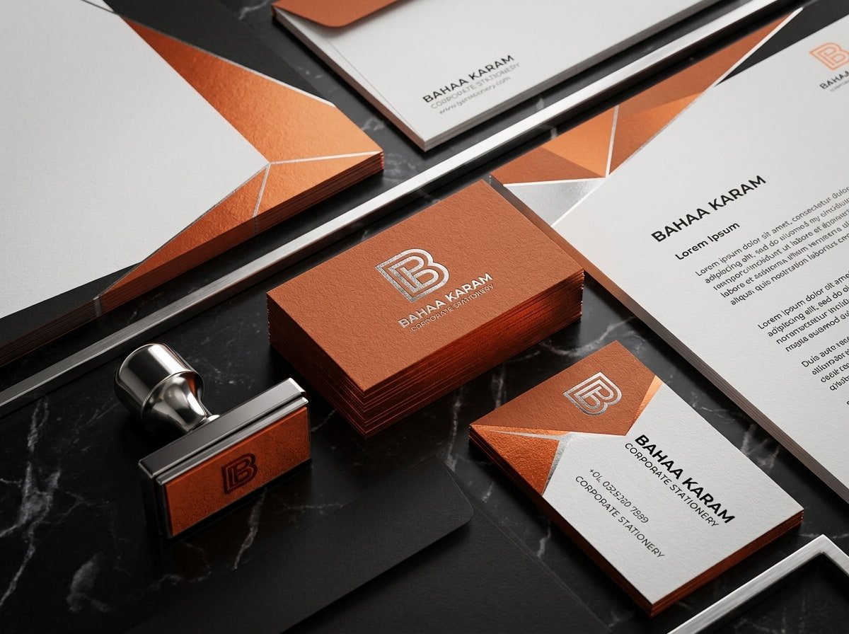 Corporate stationery design by Bahaa Karam